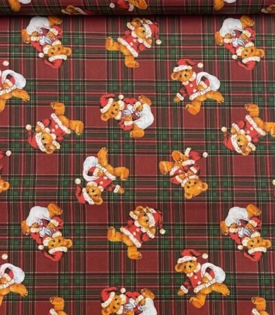 Popeline Natal – Teddy Tartan