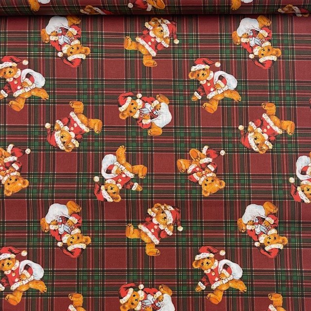 Popeline Natal – Teddy Tartan
