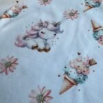 Popeline Unicorn Ice Cream by Ana Lobo – Rosa - imagem 3