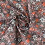 Popeline Winter Flower – Cinzento - imagem 2