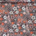 Popeline Winter Flower – Cinzento