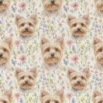 Popeline Animais Yorkshire - Cru