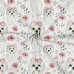 Popeline Animais Yorkshire - Branco - Image 2