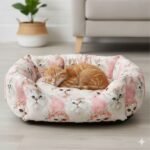 Popeline Animais Gatinho c/ Coroa - Rosa - Image 3