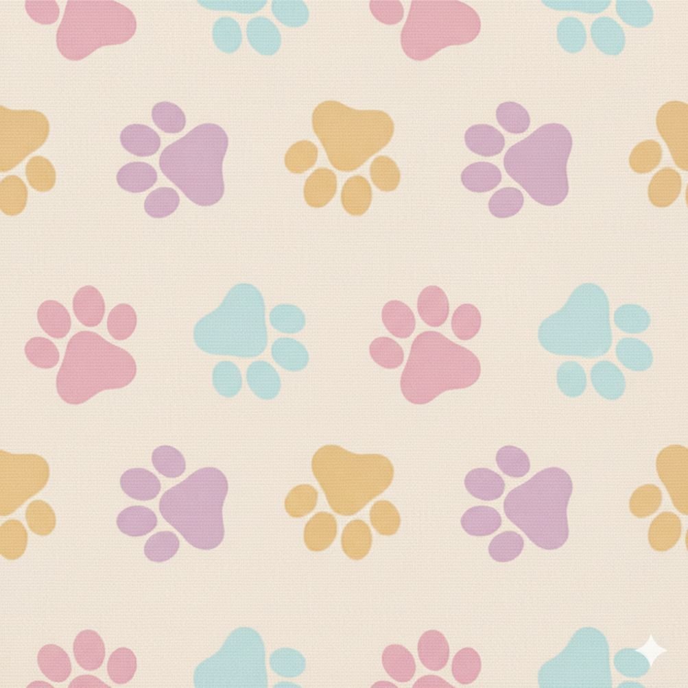 Popeline Animais Patinhas – Rosa
