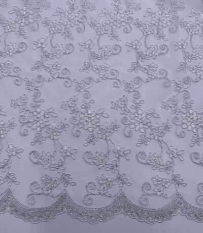 Renda Flower – Prateado c/ Lurex