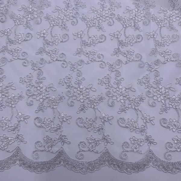 Renda Flower – Prateado c/ Lurex