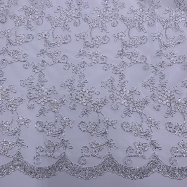 Renda Flower – Prateado c/ Lurex