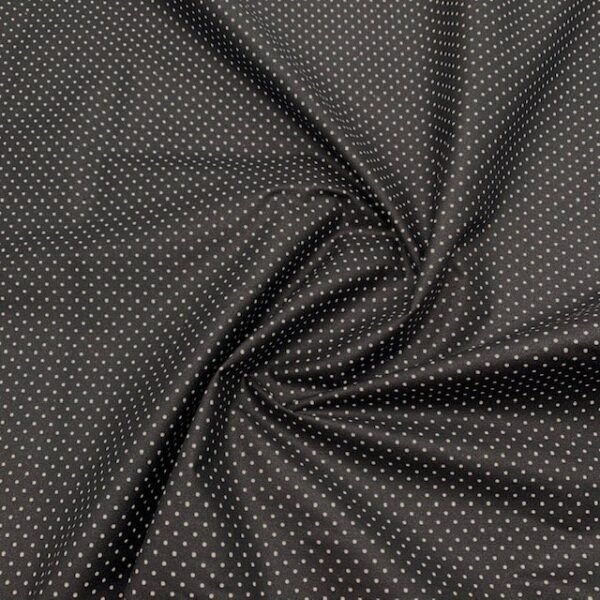 Popeline Resinada – Pintas – Preto
