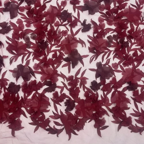 Renda 3D Flower – Bordeaux
