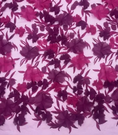 Renda 3D Flower – Rosa Escuro
