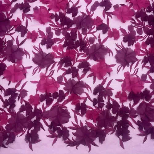 Renda 3D Flower – Rosa Escuro