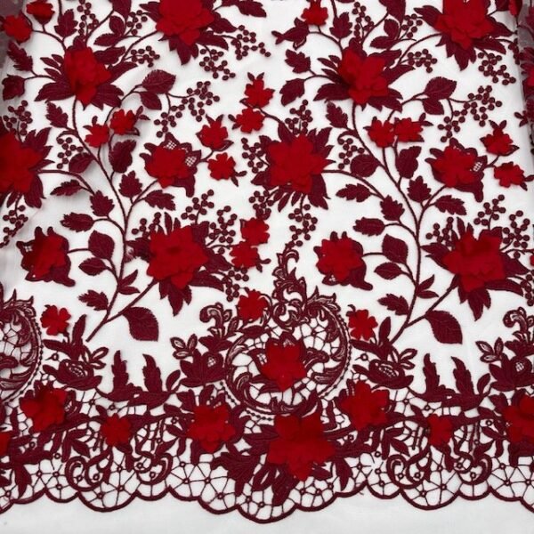 Renda Flower 3D – Vermelho