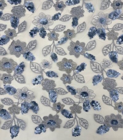 Renda Merida Sequin – Azul