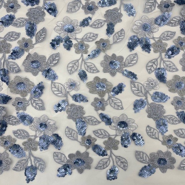 Renda Merida Sequin – Azul