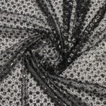 Renda Sequin Flower – Preto - imagem 2