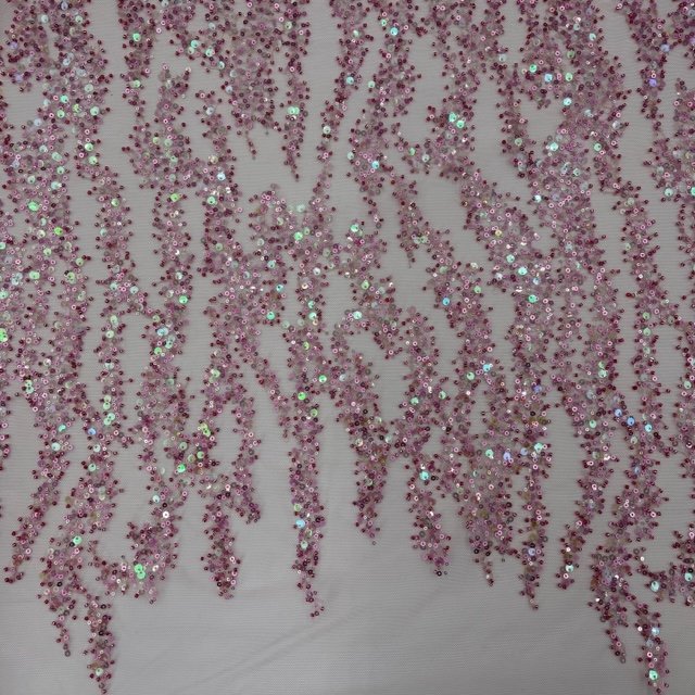 Renda Sequin Rain – Rosa
