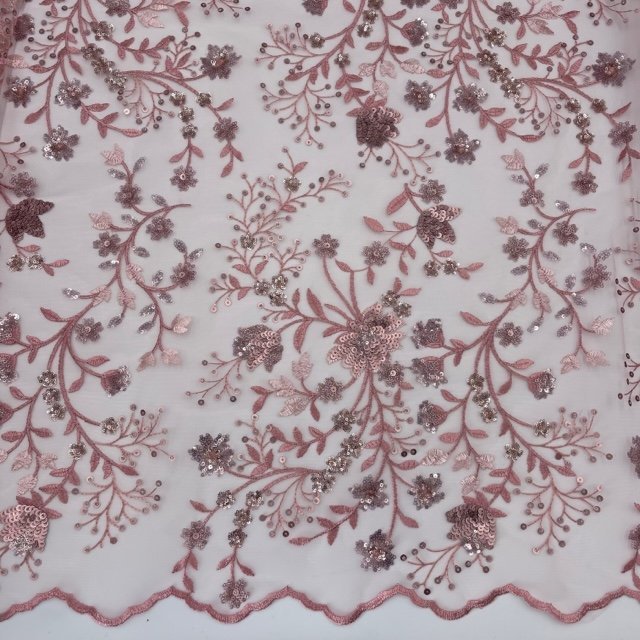 Renda Tree Flower Sequin – Rosa