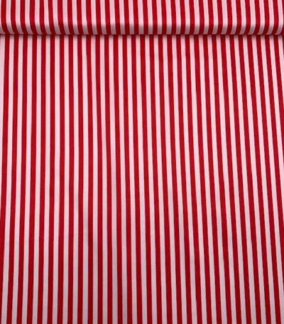 Seda Crepe – Riscas – Vermelho