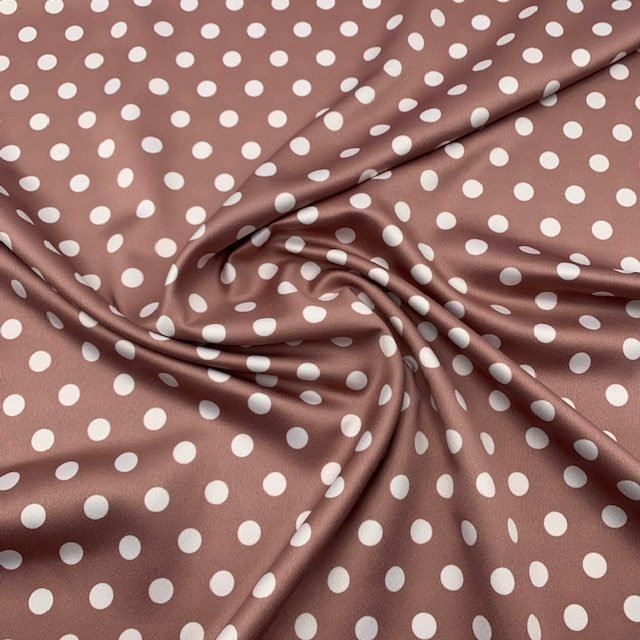 Seda Crepe – Bolas – Rosa Velho
