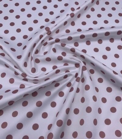 Seda Crepe – Bolas – Rosa Velho