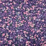 Seda Crepe – Floral – Rosa / Lilás
