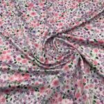 Seda Crepe – Floral – Rosa - imagem 2