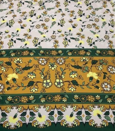 Seda Barra Floral – Amarelo