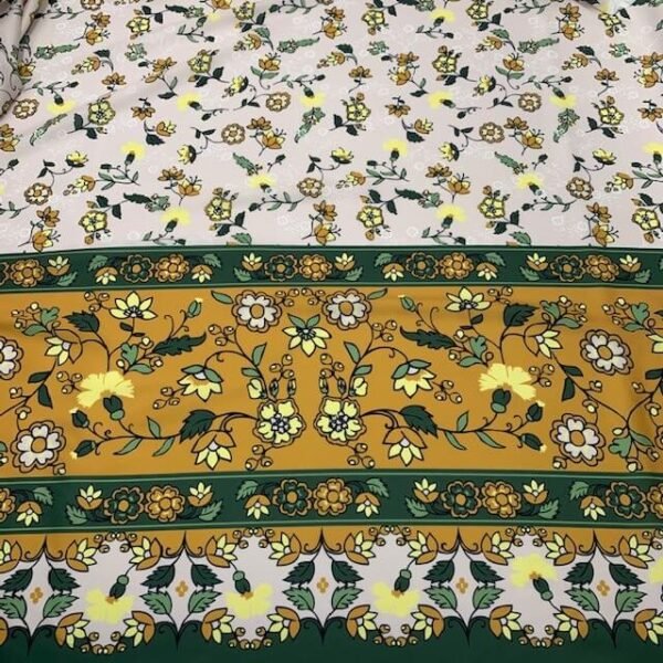 Seda Barra Floral – Amarelo