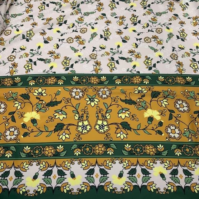 Seda Barra Floral – Amarelo