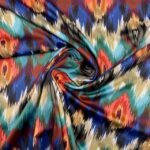 Seda Crepe Abstrata – Multicolor - imagem 2