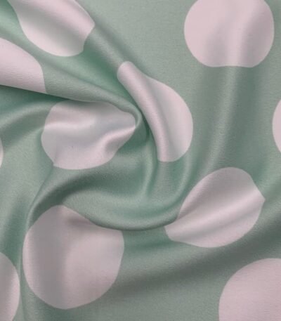 Seda Crepe Bolas 5cm – Verde Água