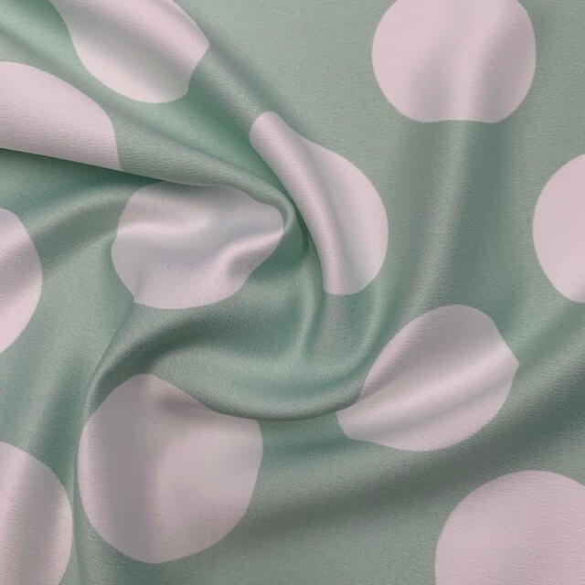 Seda Crepe Bolas 5cm – Verde Água
