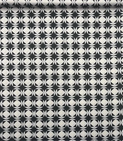 Seda Crepe Geometric – Black White
