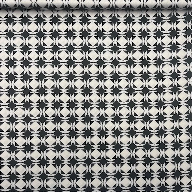 Seda Crepe Geometric – Black White