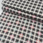 Seda Crepe Geometric – Black White - imagem 4