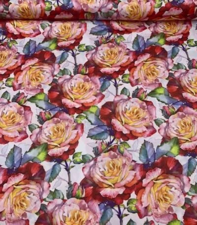 Seda Crepe Rose – Branco
