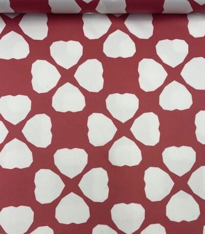 Seda Crepe Trevo – Vermelho