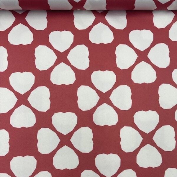 Seda Crepe Trevo – Vermelho