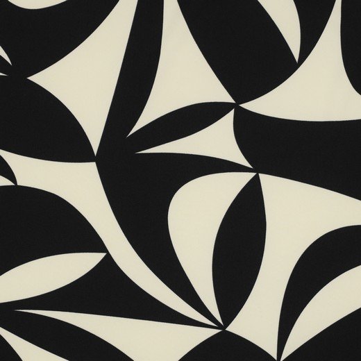 Seda c/ Lycra Geometric – Preto