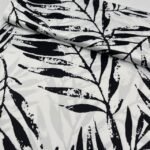 Seda Crepe Leaves – Branco/Preto - imagem 3