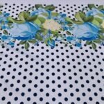 Seda Pintas/Floral – Azul - imagem 2