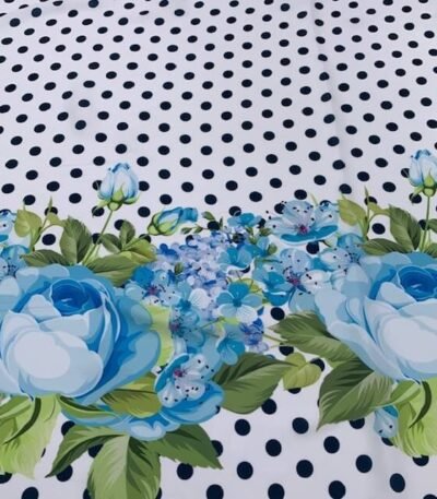 Seda Pintas/Floral – Azul