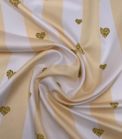 Seda Crepe – Ricas/Corações – Amarelo