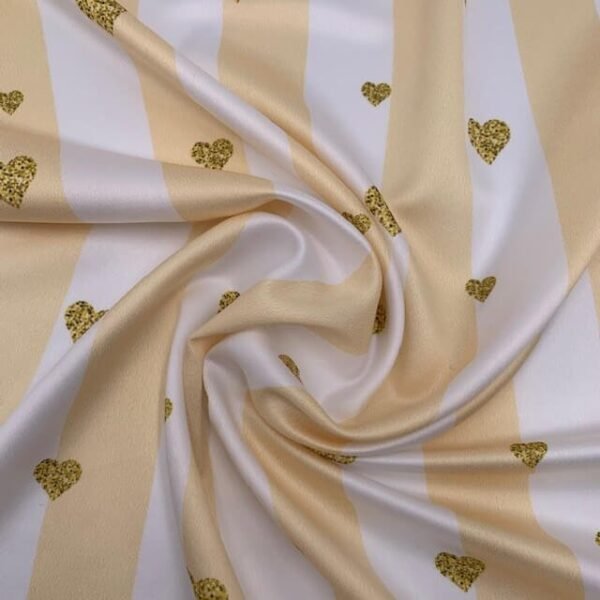 Seda Crepe – Ricas/Corações – Amarelo