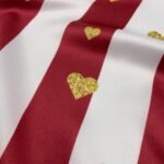 Seda Crepe – Ricas/Corações – Bordeaux - imagem 3