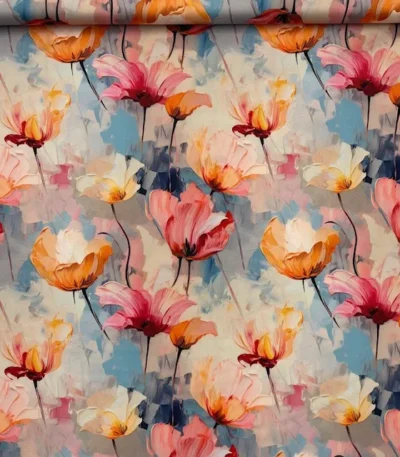 Seda c/ Lycra Estampada 3D Italiana