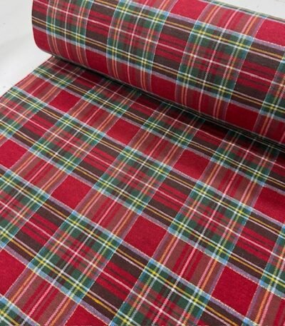 Tartan Decoração – Vermelho c/ Lurex 2,80 mt Largura