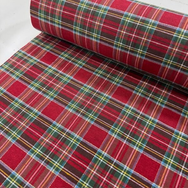 Tartan Decoração – Vermelho c/ Lurex 2,80 mt Largura