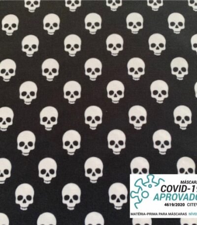 Tecido Covid – Caveiras